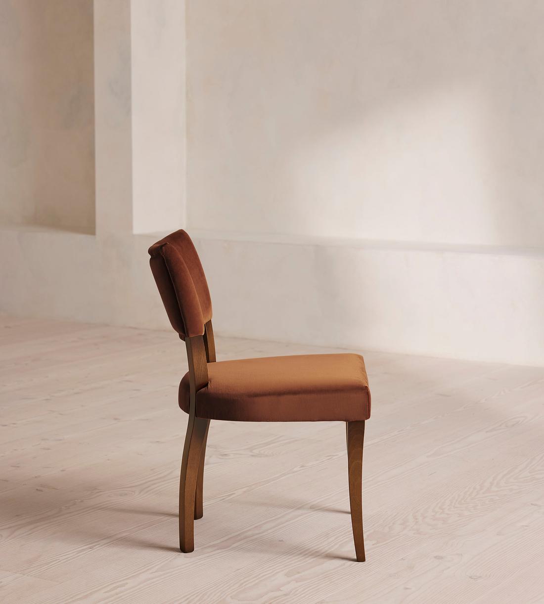 Pair of Molina Dining Chairs - Velvet - Cinnamon - UK - Images - Image 3