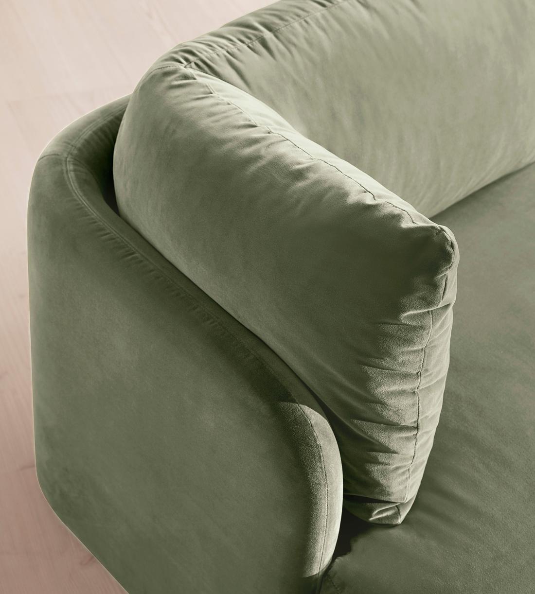 Odell Modular Sofa - Left Arm Module - Velvet - Seafoam - UK - Image 5