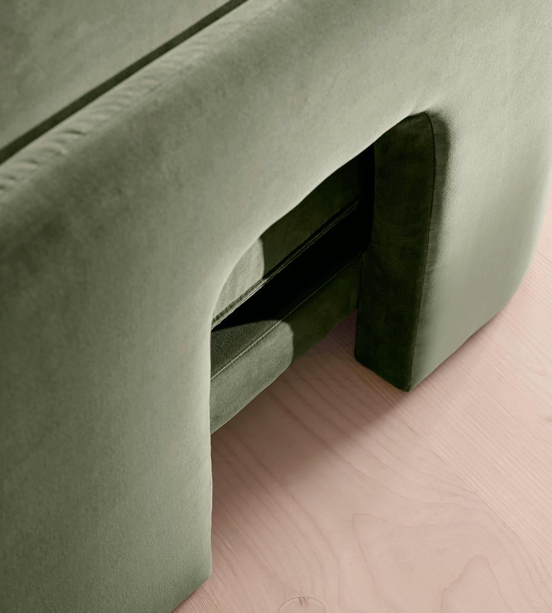 Odell Modular Sofa - Left Arm Module - Velvet - Seafoam - UK - Image 7