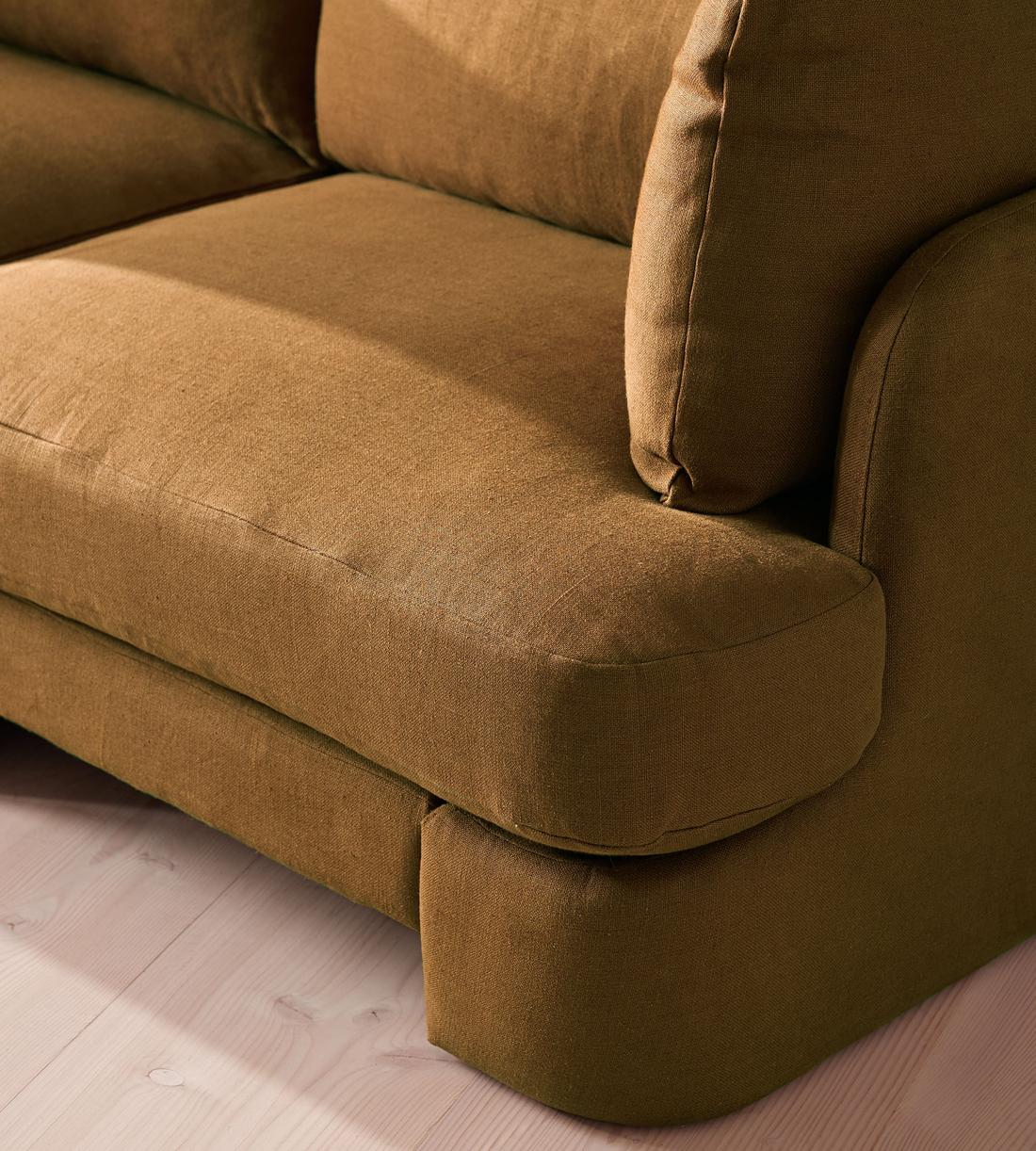 Odell Deeper Sit Modular Sofa - Corner Sofa - Linen - Ochre - Images - Image 5