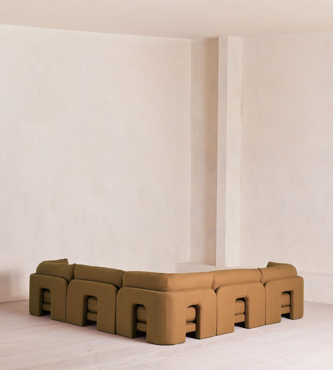 Odell Deeper Sit Sectional Sofa - Corner Sofa - Linen - Ochre - US - Images - Image 3