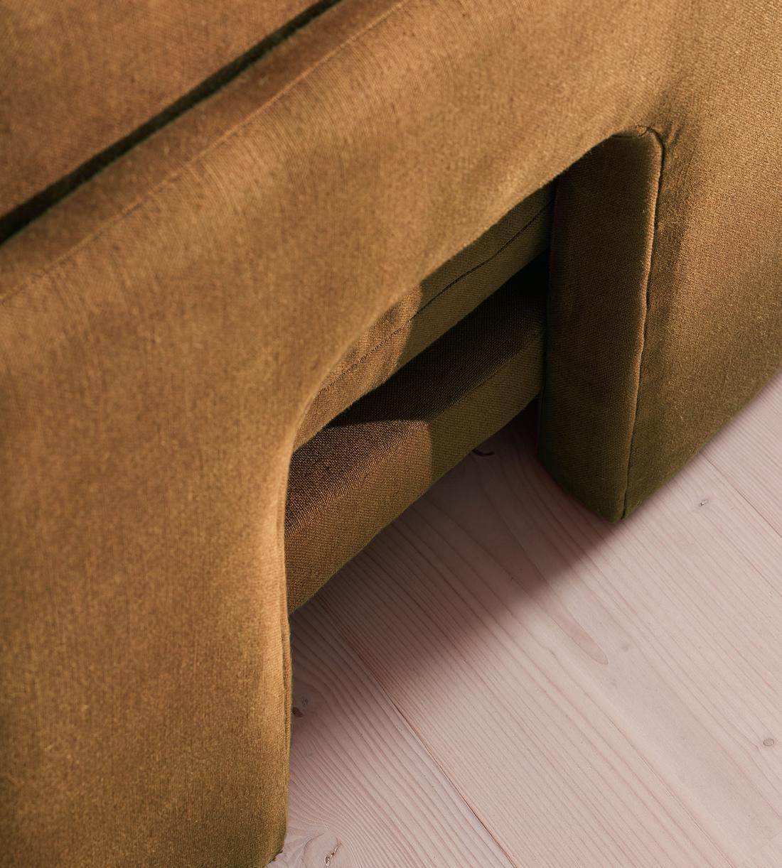 Odell Deeper Sit Sectional Sofa - Corner Sofa - Linen - Ochre - US - Images - Image 5