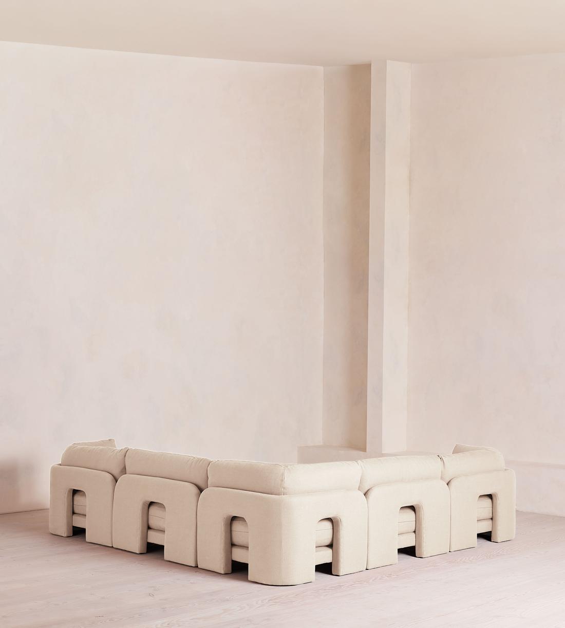Odell Deeper Sit Modular Sofa - Corner Sofa - Linen - Bisque - Images - Image 3