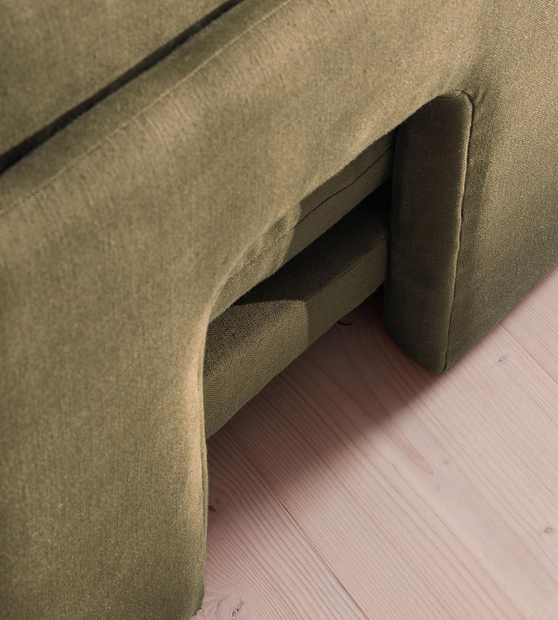 Odell Deeper Sit Modular Sofa - Corner Sofa - Linen - Sage - Images - Image 6