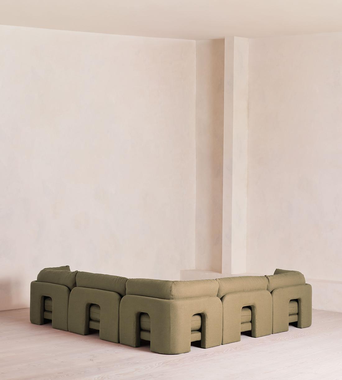 Odell Deeper Sit Sectional Sofa - Corner Sofa - Linen - Sage - US - Images - Image 3