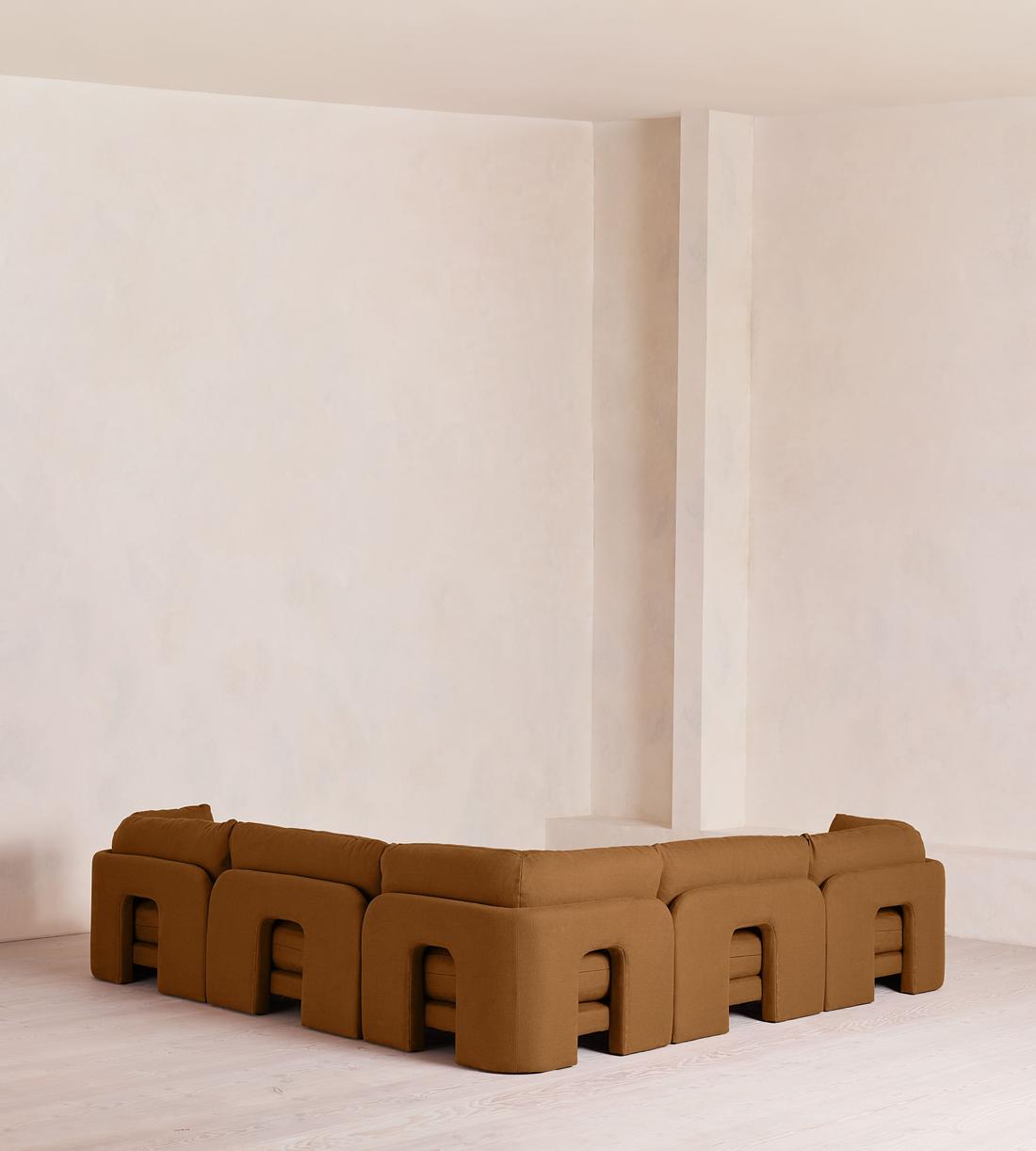 Odell Deeper Sit Sectional Sofa - Corner Sofa - Linen - Terracotta - US - Images - Image 3
