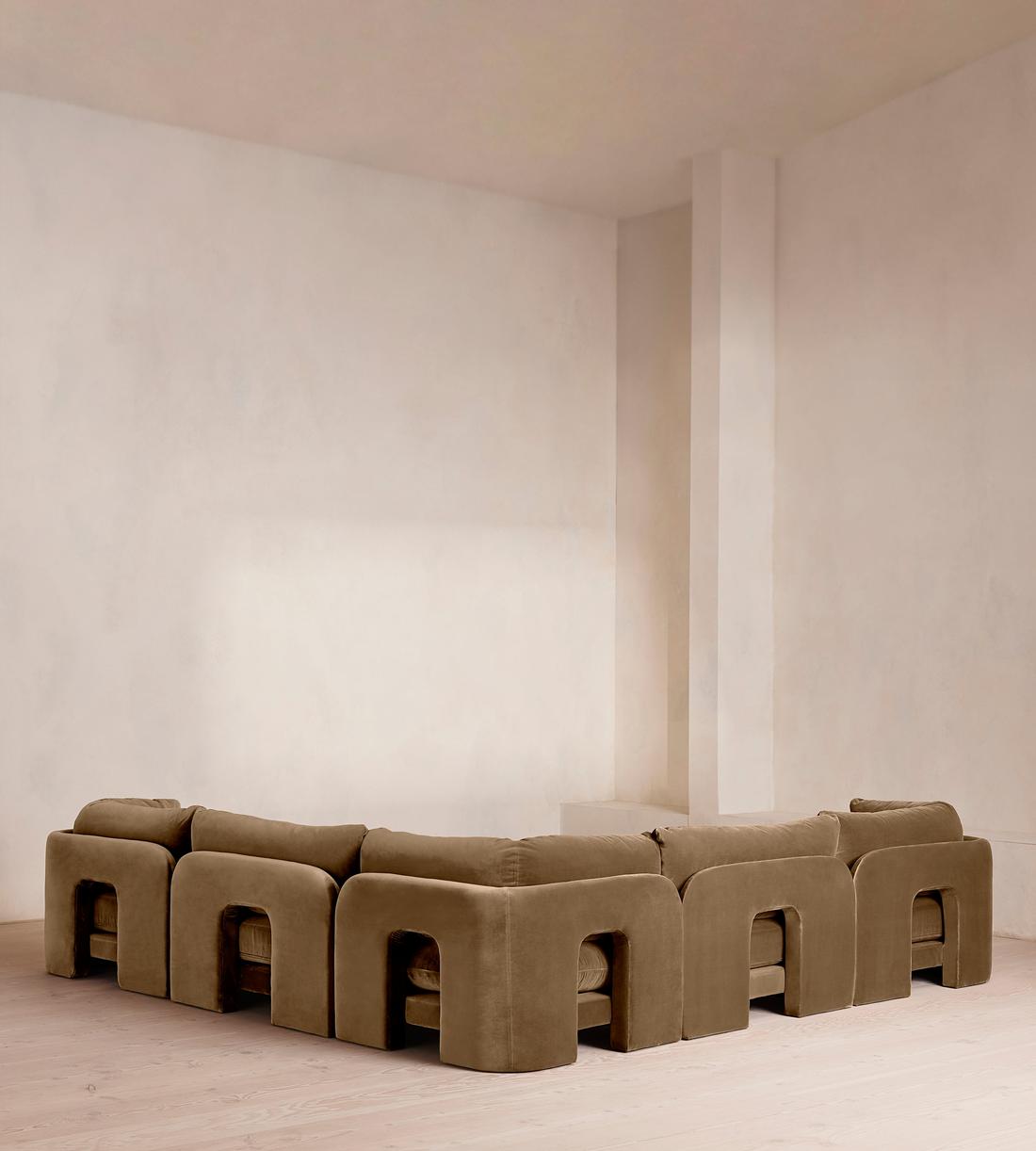 Odell Deeper Sit Sectional Sofa - Corner Sofa - Velvet - Truffle - US - Images - Image 4