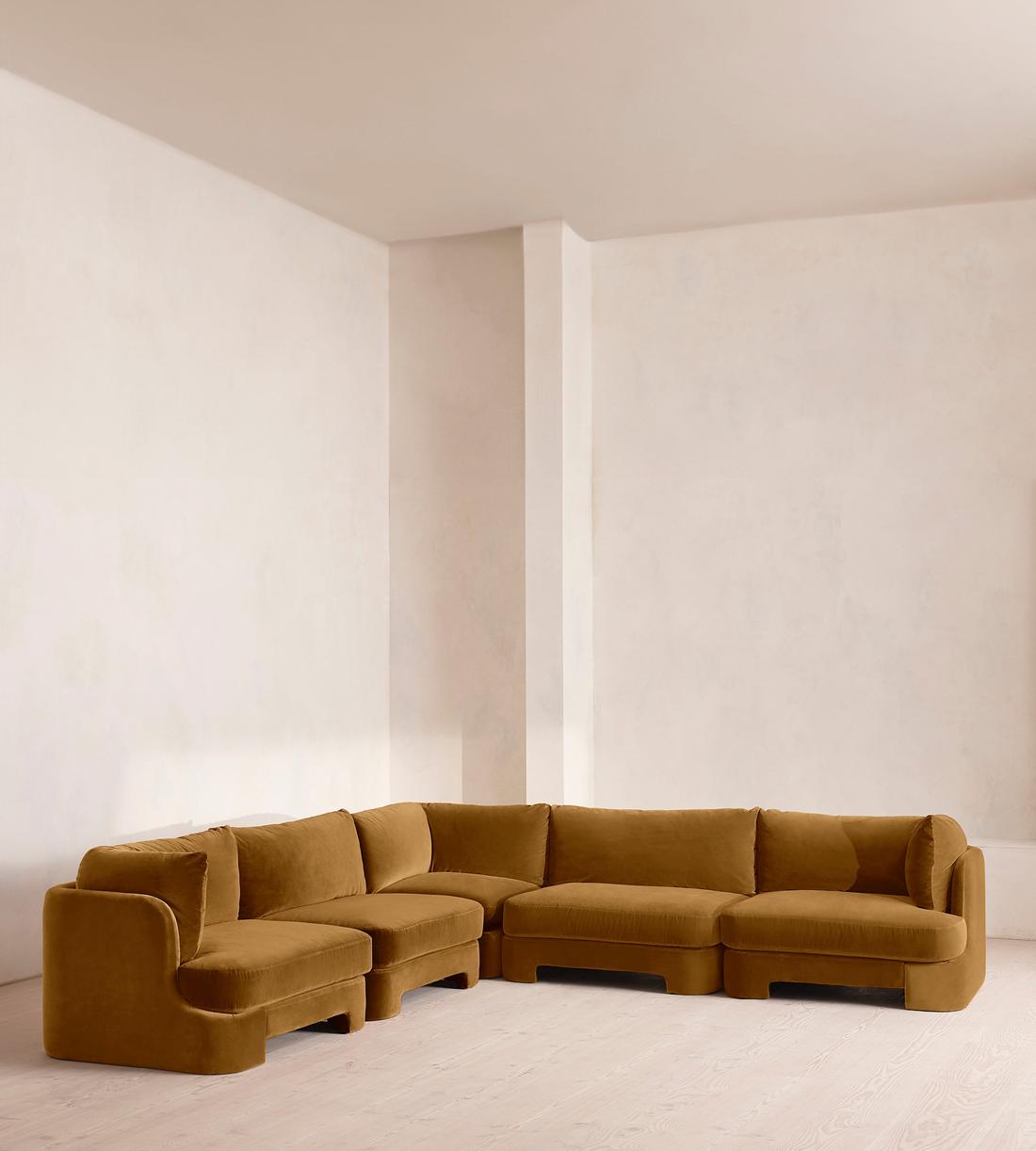Odell Modular Sofa - Corner Sofa - Velvet - Mustard - Listing - Image 2