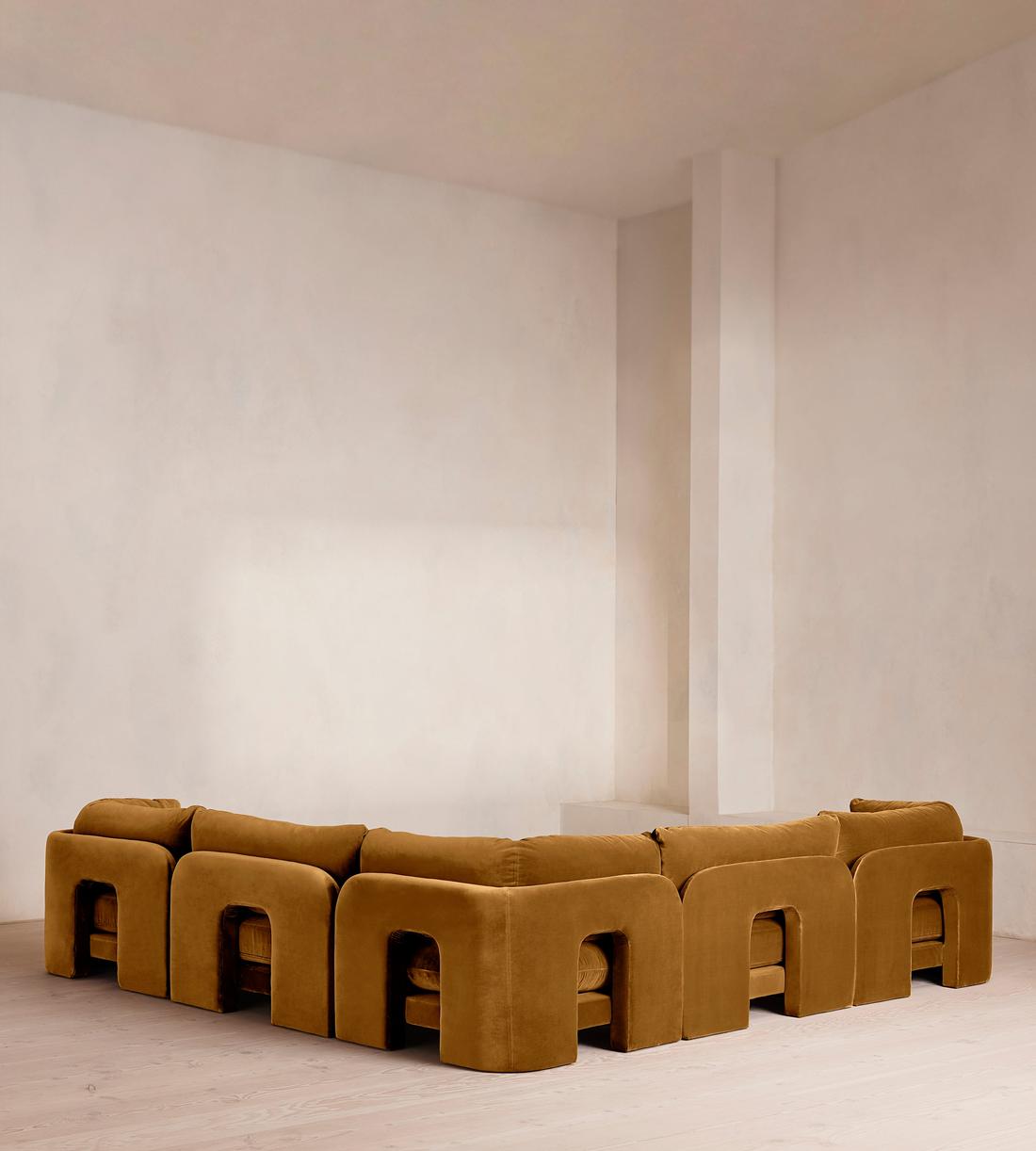Odell Modular Sofa - Corner Sofa - Velvet - Mustard - Images - Image 4