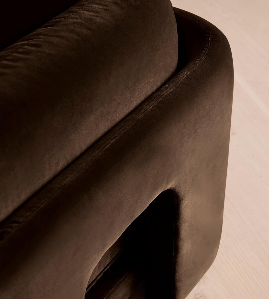 Odell Deeper Sit Sectional Sofa - Corner Sofa - Velvet - Chocolate US - Images - Image 5