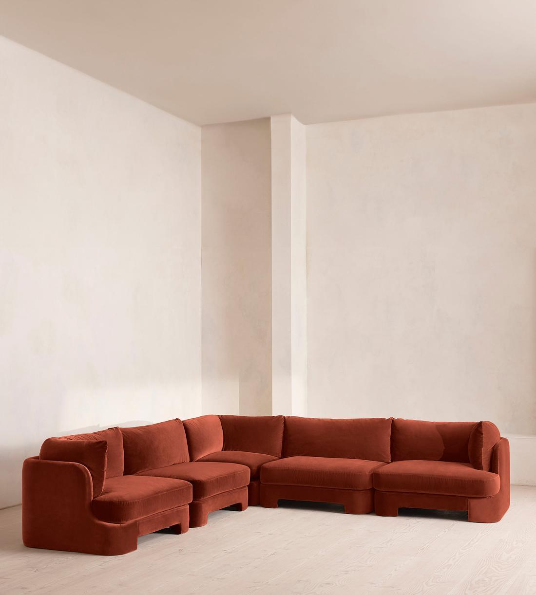Odell Deeper Sit Modular Sofa - Corner Sofa - Velvet Rust UK - Listing - Image 2