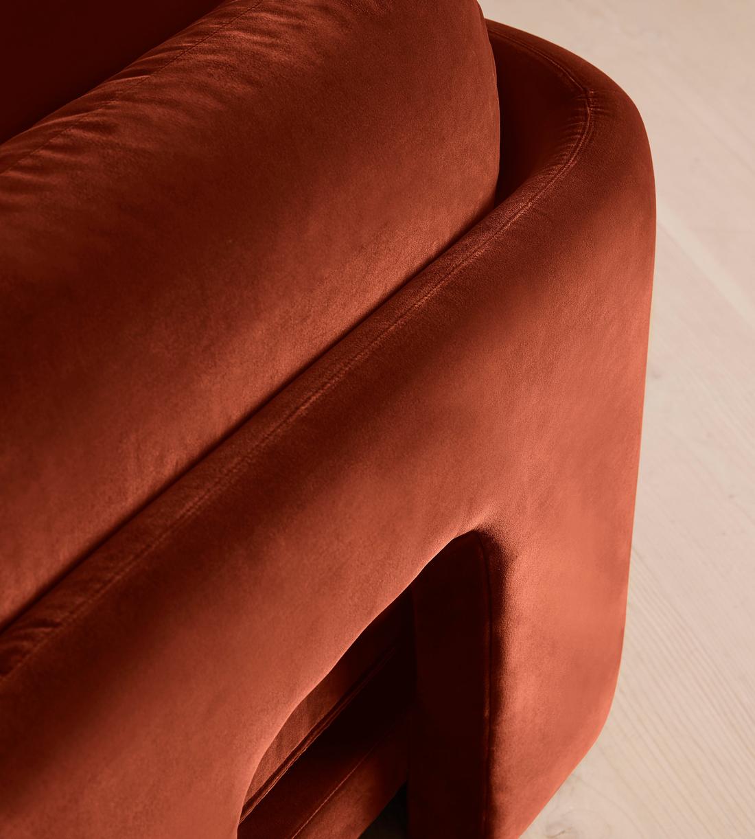 Odell Deeper Sit Sectional Sofa - Corner Sofa - Velvet Rust US - Images - Image 5