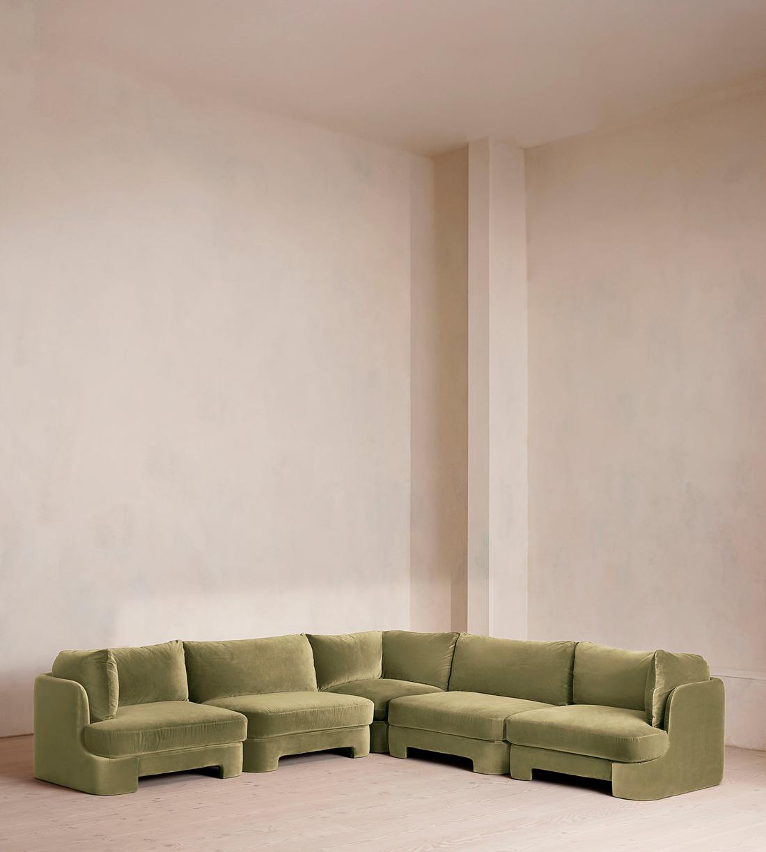 Odell Deeper Sit Sectional Sofa - Corner Sofa - Velvet Lichen US - Listing - Image 1