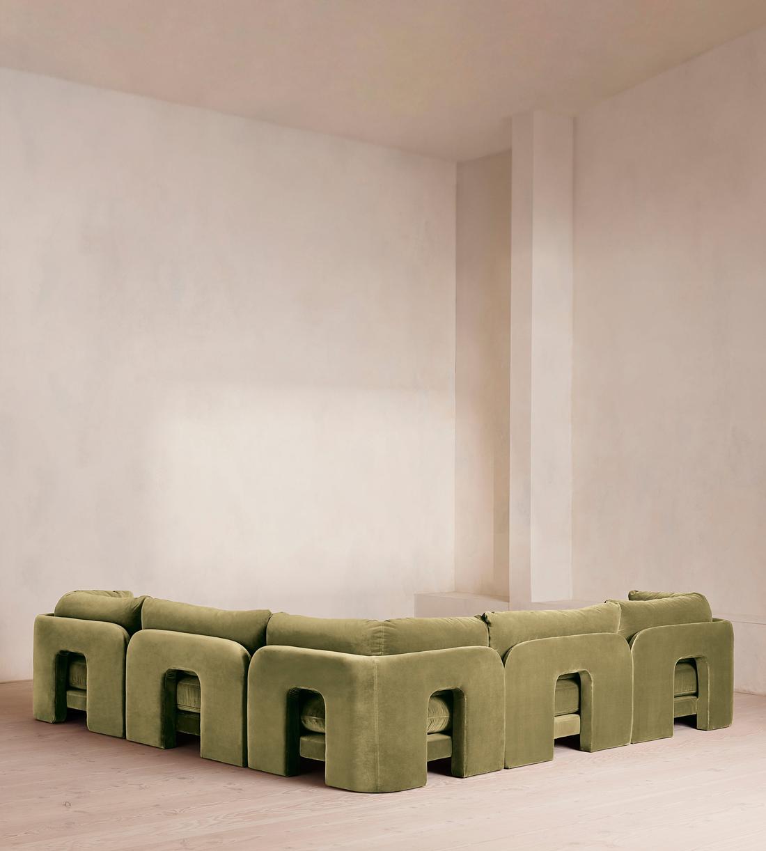 Odell Deeper Sit Sectional Sofa - Corner Sofa - Velvet Lichen US - Images - Image 4