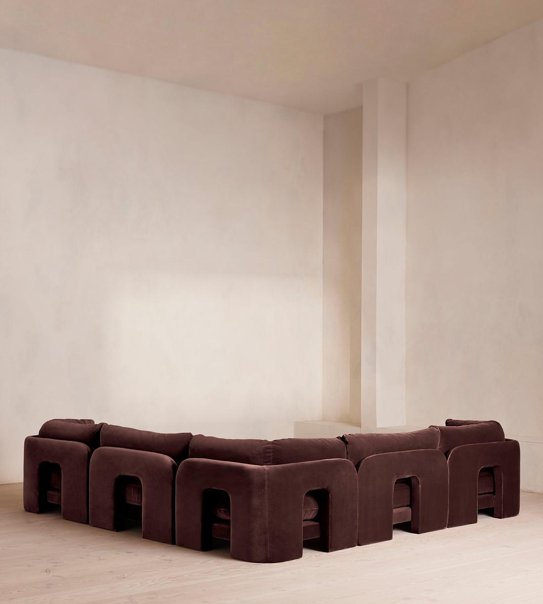 Odell Modular Sofa - Corner Sofa - Velvet - Aubergine - UK - Images - Image 4