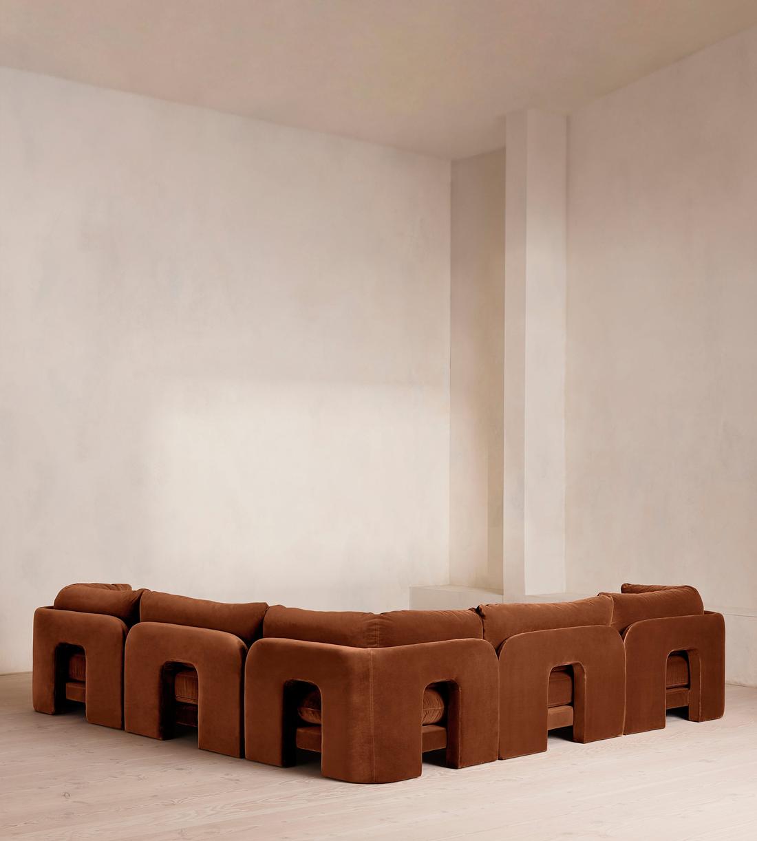 Odell Modular Sofa - Corner Sofa - Velvet - Cinnamon - UK - Images - Image 4