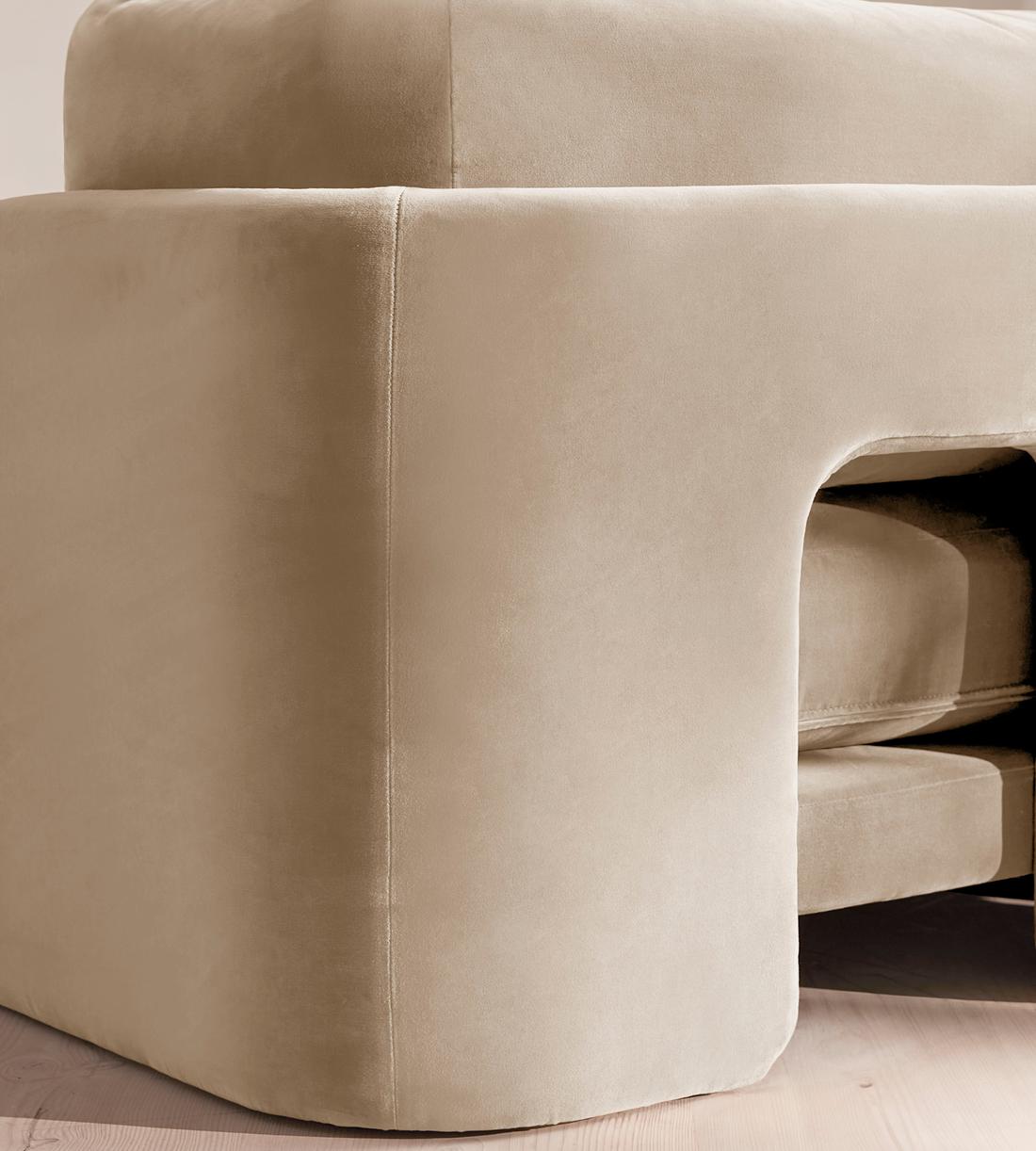 Odell Deeper Sit Modular Sofa - Corner Sofa - Velvet - Oyster - UK - Images - Image 7