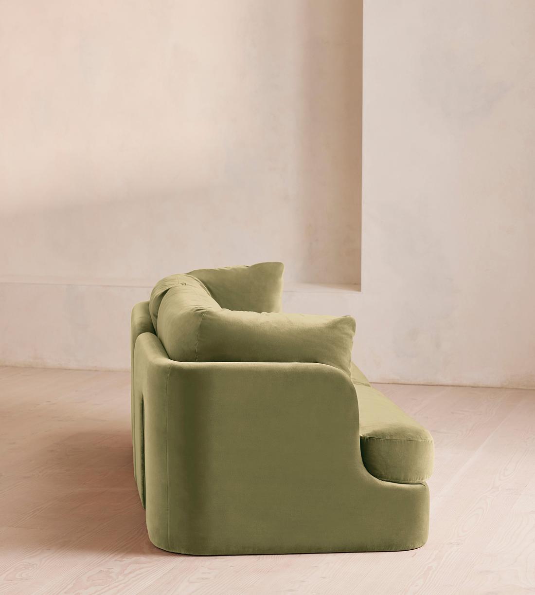 Odell Modular Sofa - Three Seater - Velvet - Lichen - Images - Image 3