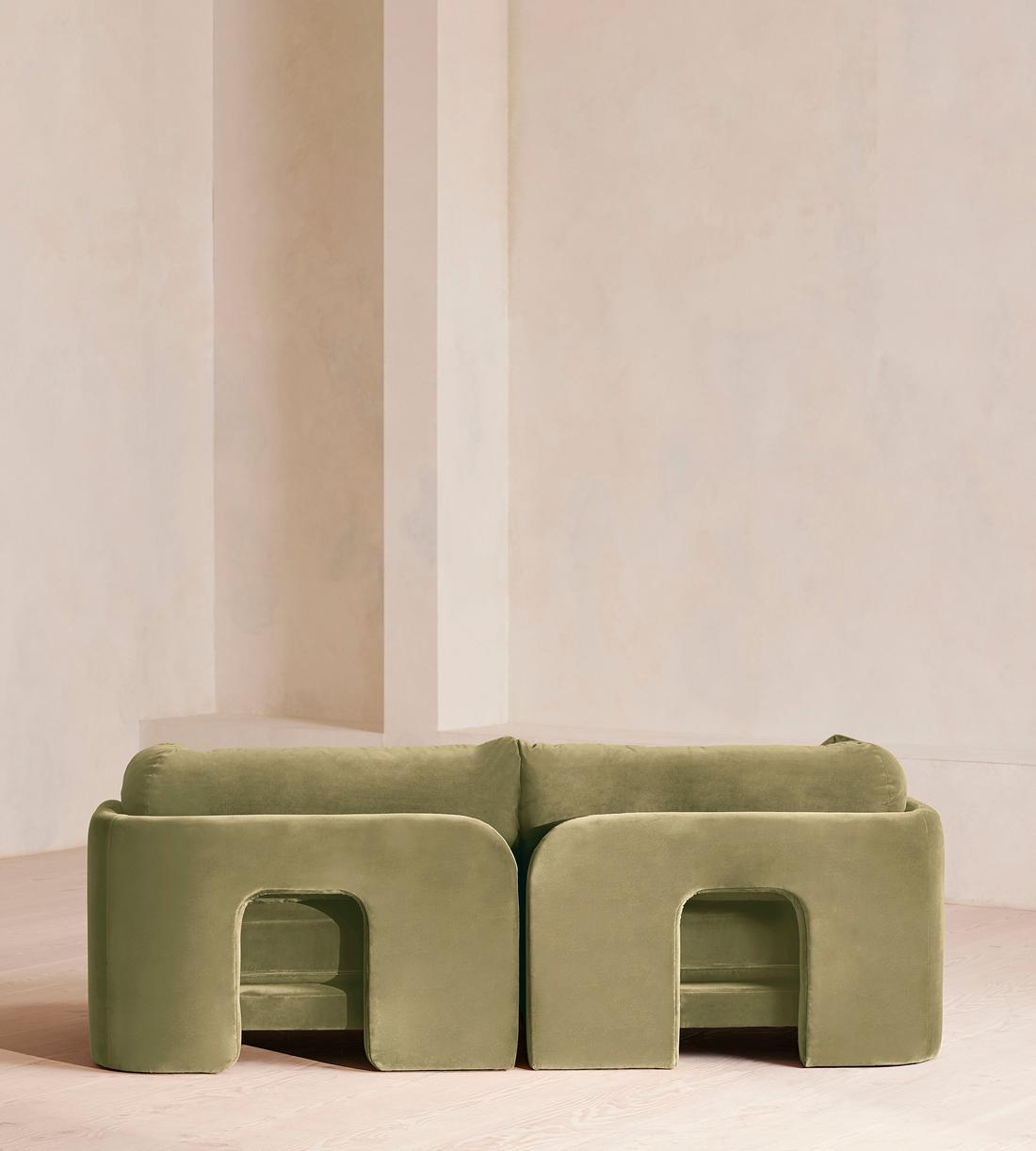Odell Modular Sofa - Three Seater - Velvet - Lichen - Images - Image 4