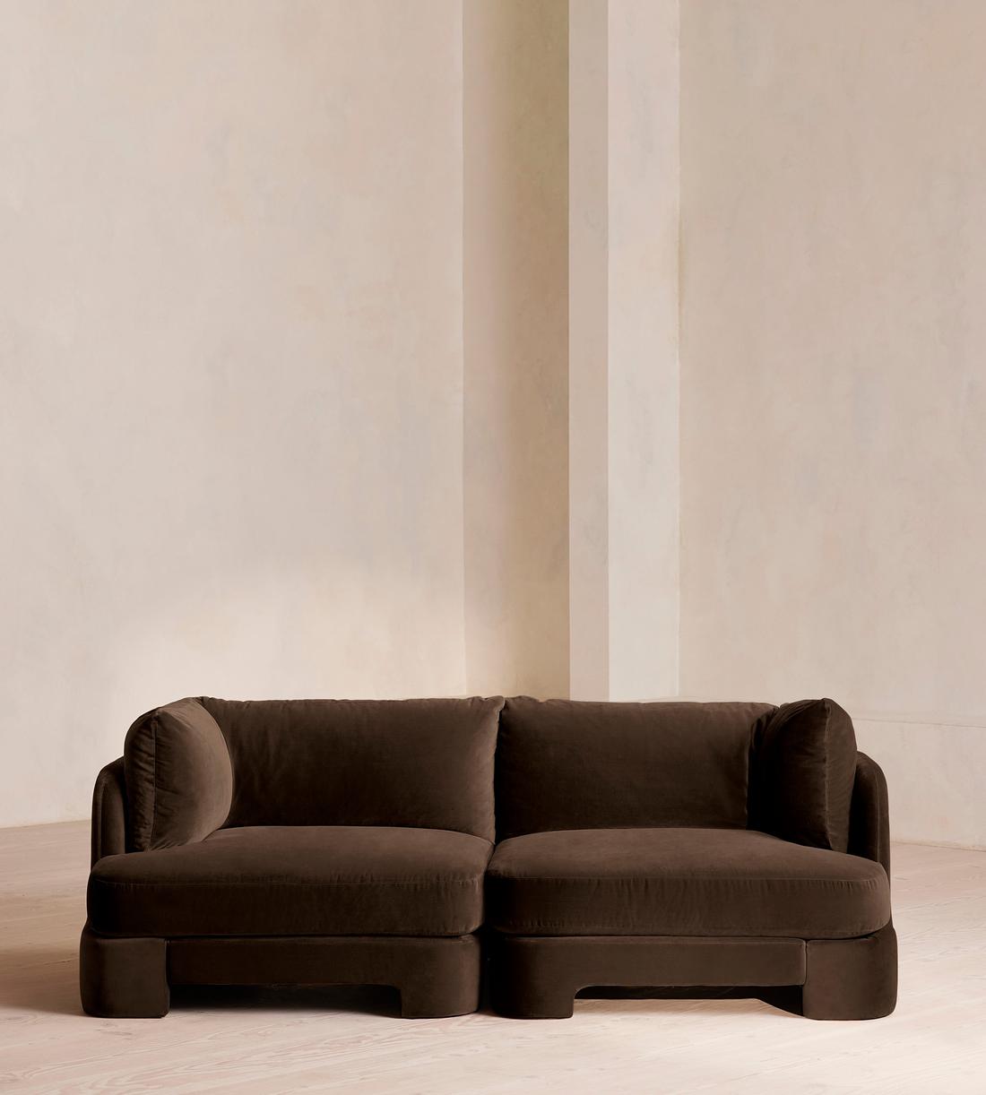 Odell Modular Sofa - Three Seater - Velvet - Chocolate - Listing - Image 1