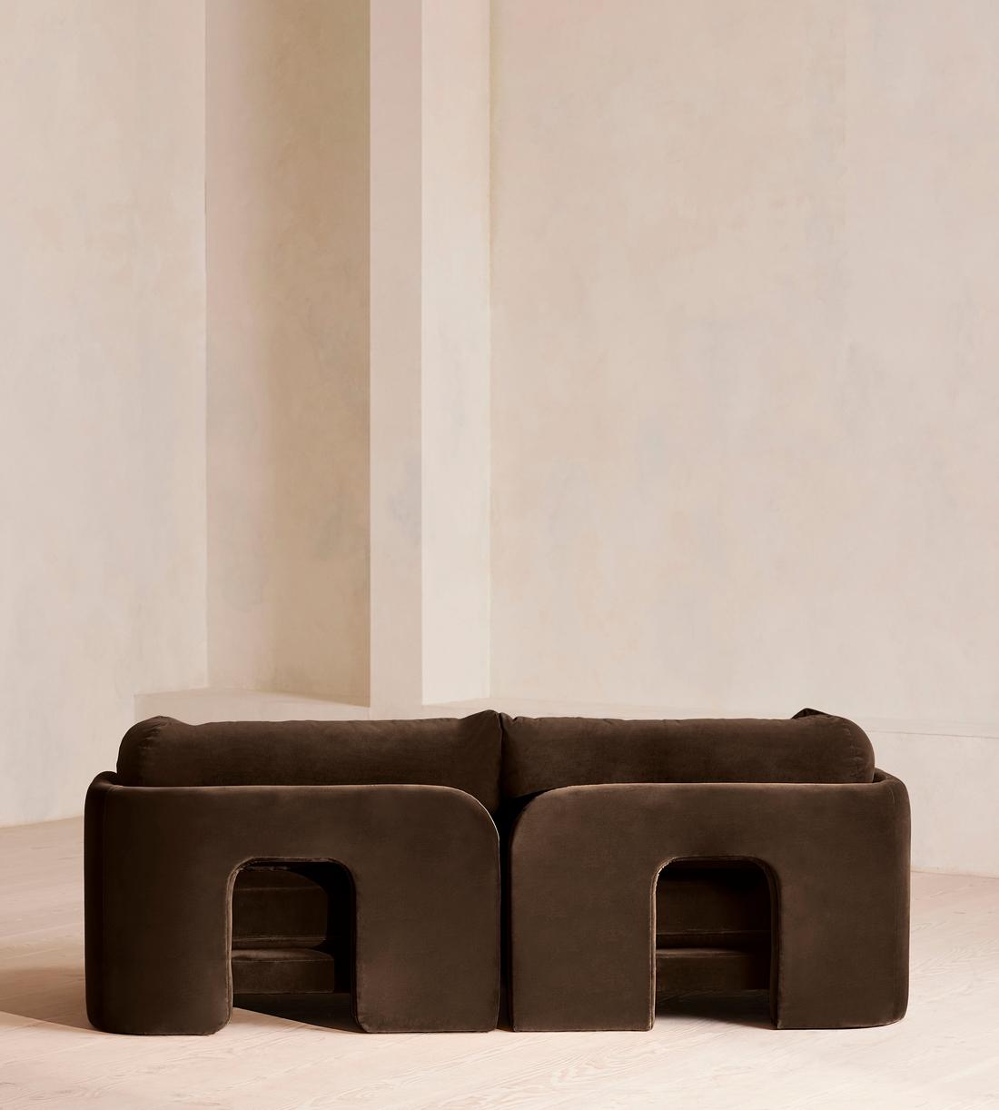 Odell Deeper Sit Modular Sofa - Three Seater - Velvet - Chocolate UK - Images - Image 4