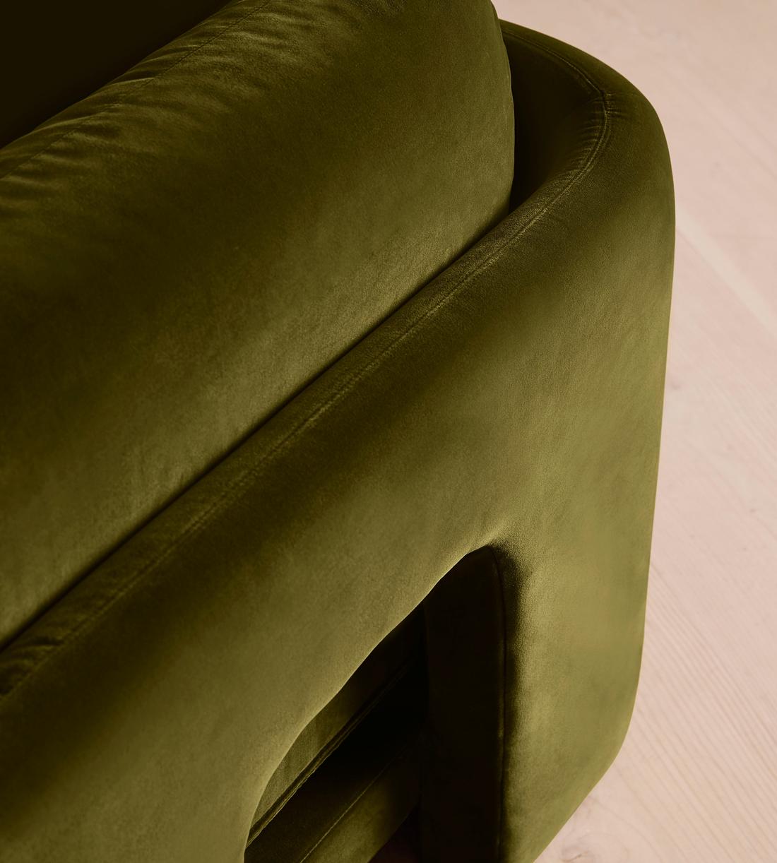 Odell Deeper Sit Modular Sofa - Three Seater - Velvet Olive UK - Images - Image 6