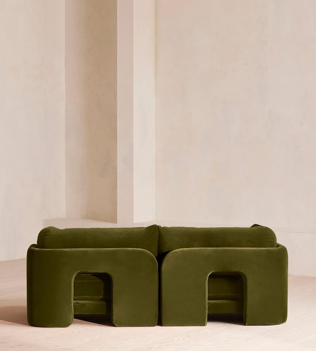 Odell Deeper Sit Sectional Sofa - Three Seater - Velvet Olive US - Images - Image 4