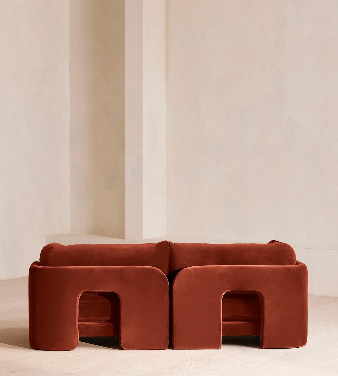 Odell Deeper Sit Modular Sofa - Three Seater - Velvet Rust UK - Images - Image 4
