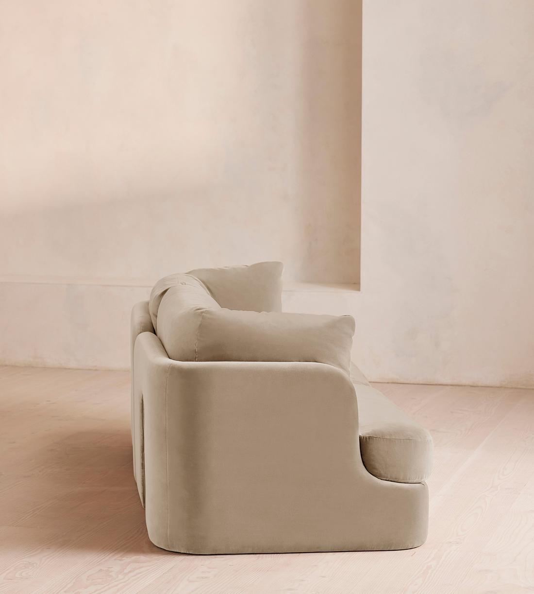 Odell Deeper Sit Modular Sofa - Three Seater - Velvet - Oyster - UK - Images - Image 3