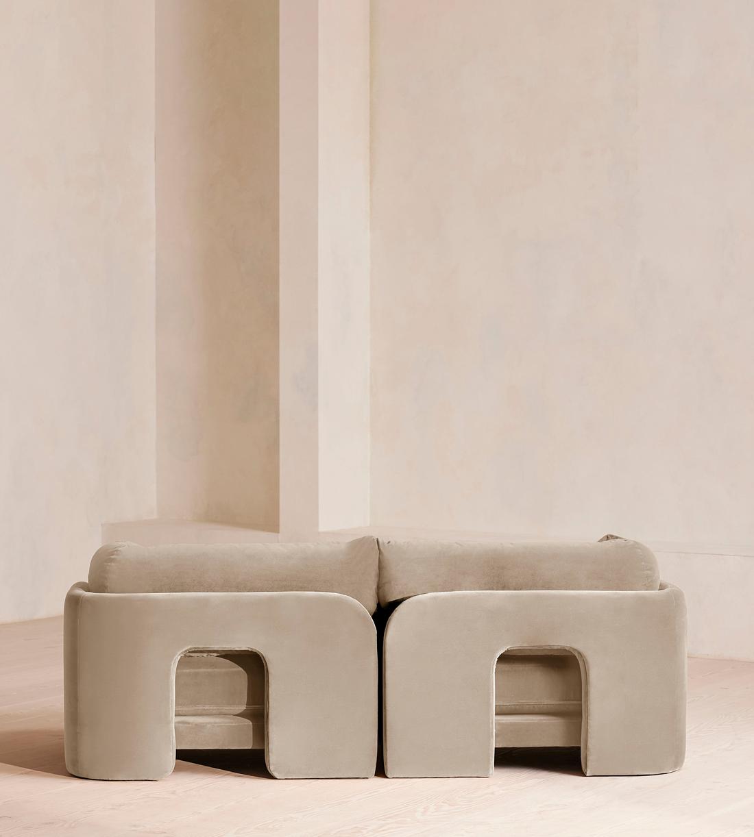 Odell Deeper Sit Modular Sofa - Three Seater - Velvet - Oyster - UK - Images - Image 4