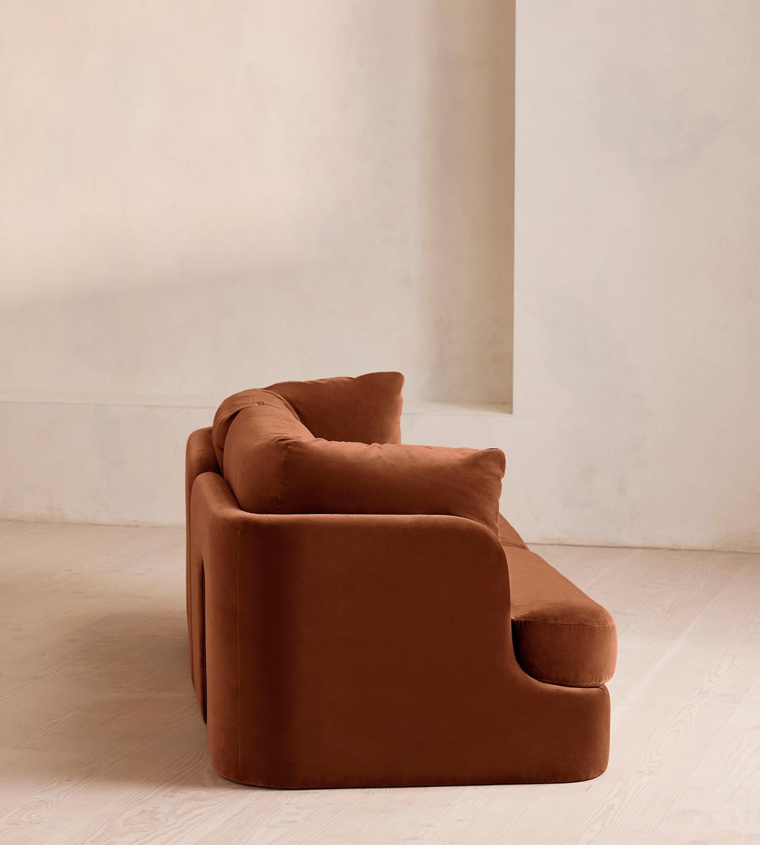 Odell Deeper Sit Modular Sofa - Three Seater - Velvet - Cinnamon - UK - Images - Image 3
