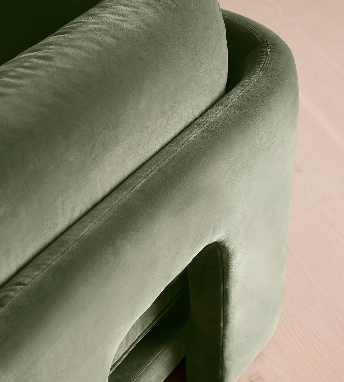 Odell Deeper Sit Modular Sofa - Three Seater - Velvet - Seafoam - UK - Images - Image 5