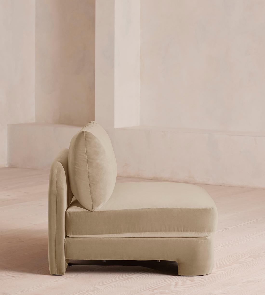 Odell Deeper Sit Modular Sofa - Corner Module - Oyster Velvet - UK - Image 9