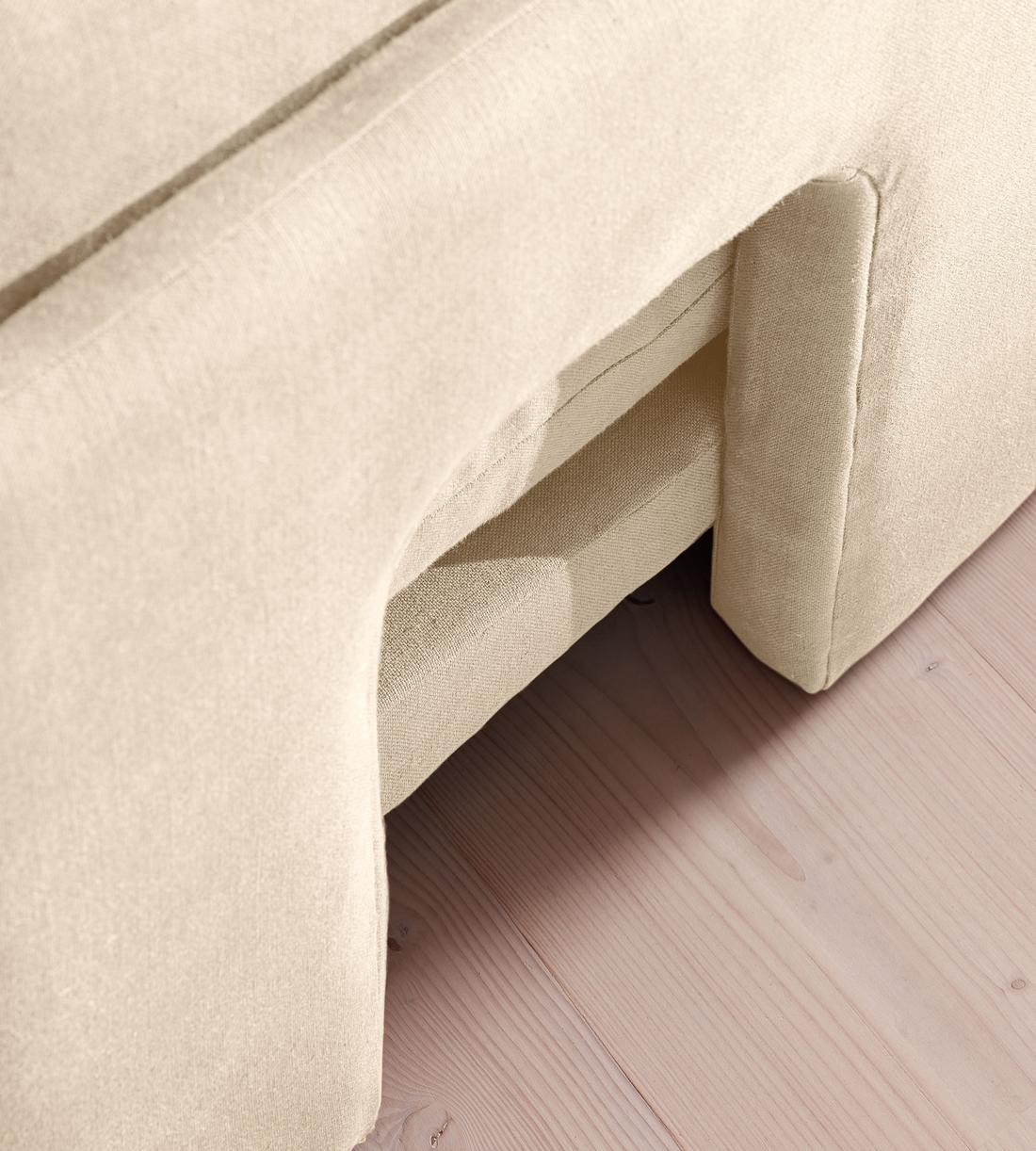 Odell Deeper Sit Sectional Sofa - Four Seater - Linen - Bisque - US - Images - Image 5