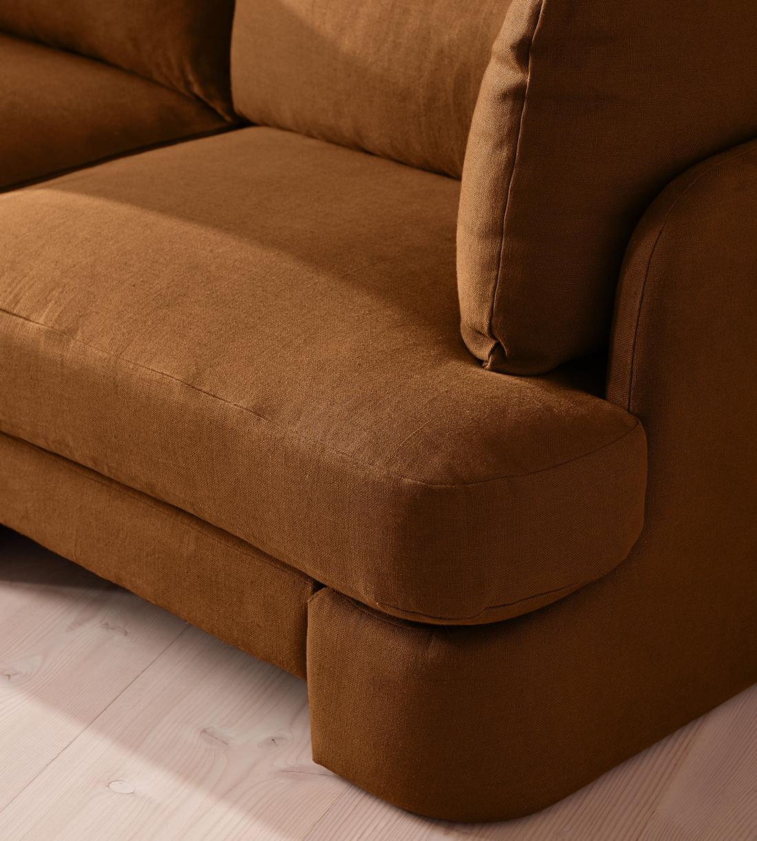 Odell Modular Sofa - Four Seater - Linen - Terracotta - UK - Images - Image 5