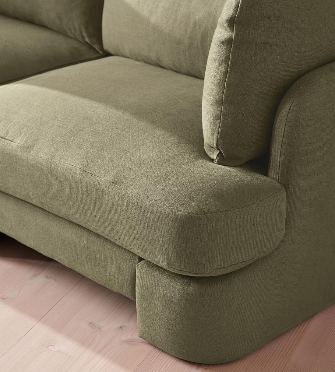 Odell Modular Sofa - Three Seater - Linen - Sage - Images - Image 5