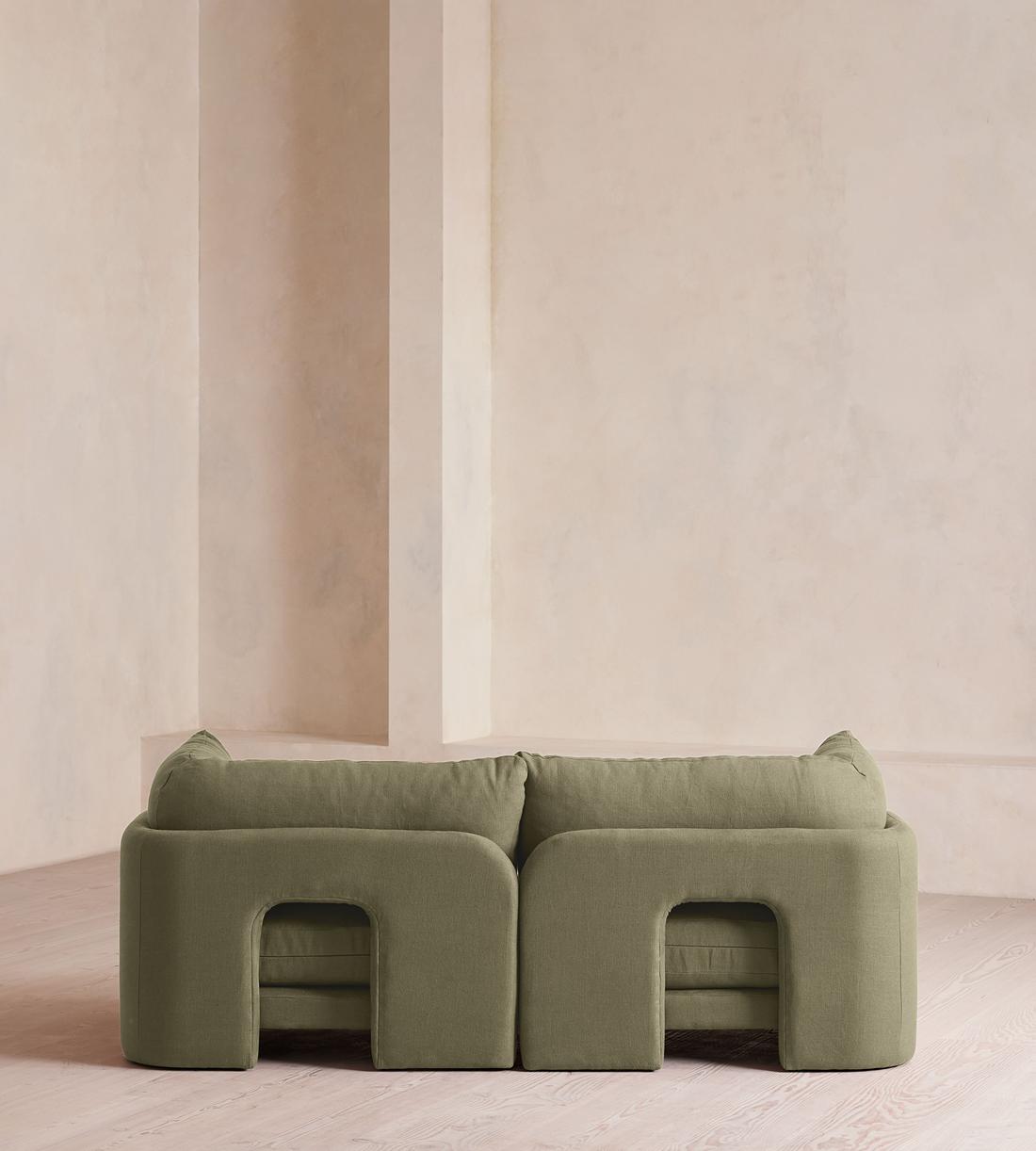 Odell Modular Sofa - Three Seater - Linen - Sage - Lifestyle - Image 3