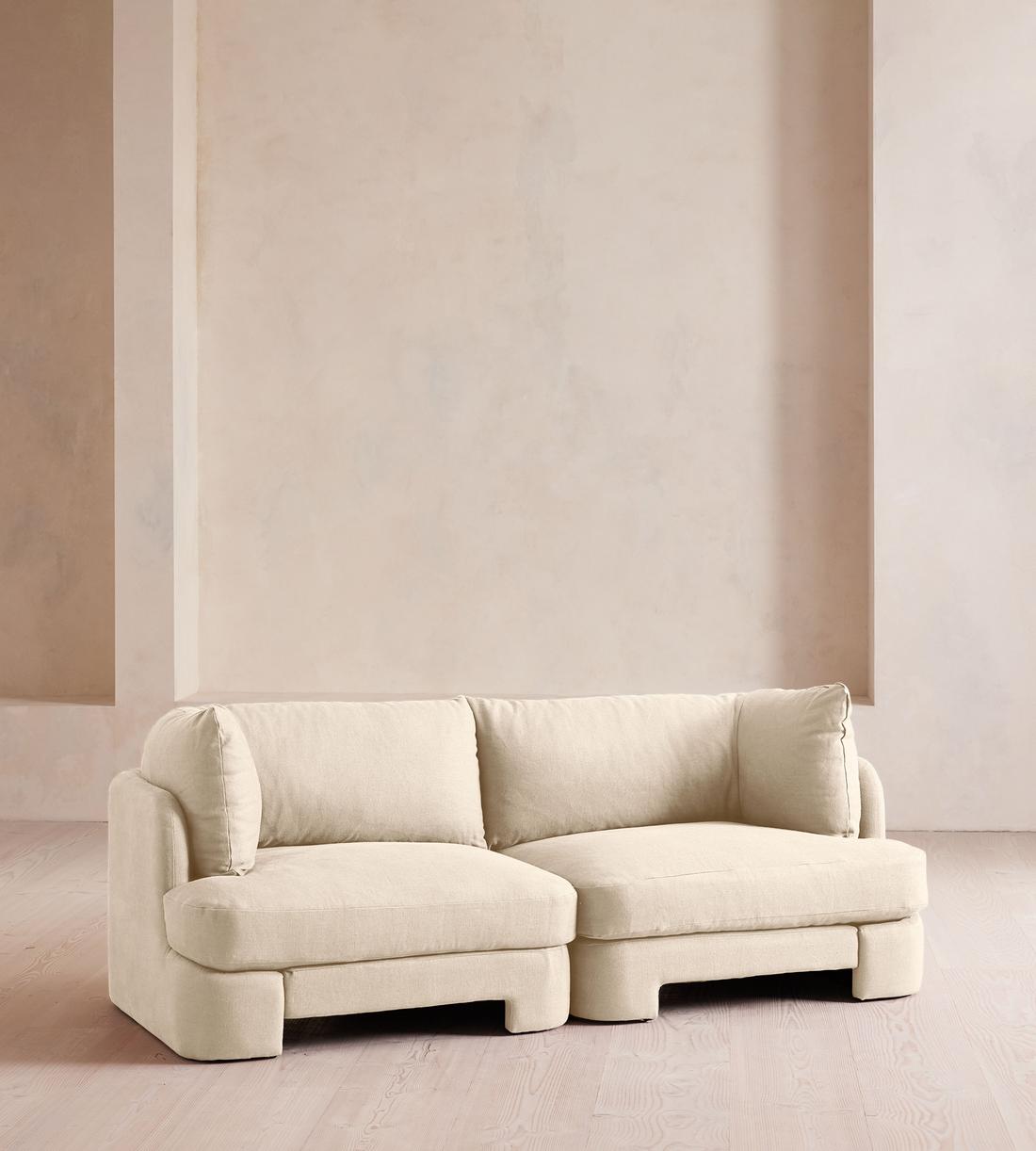 Odell Modular Sofa - Three Seater - Linen - Bisque - Listing - Image 2
