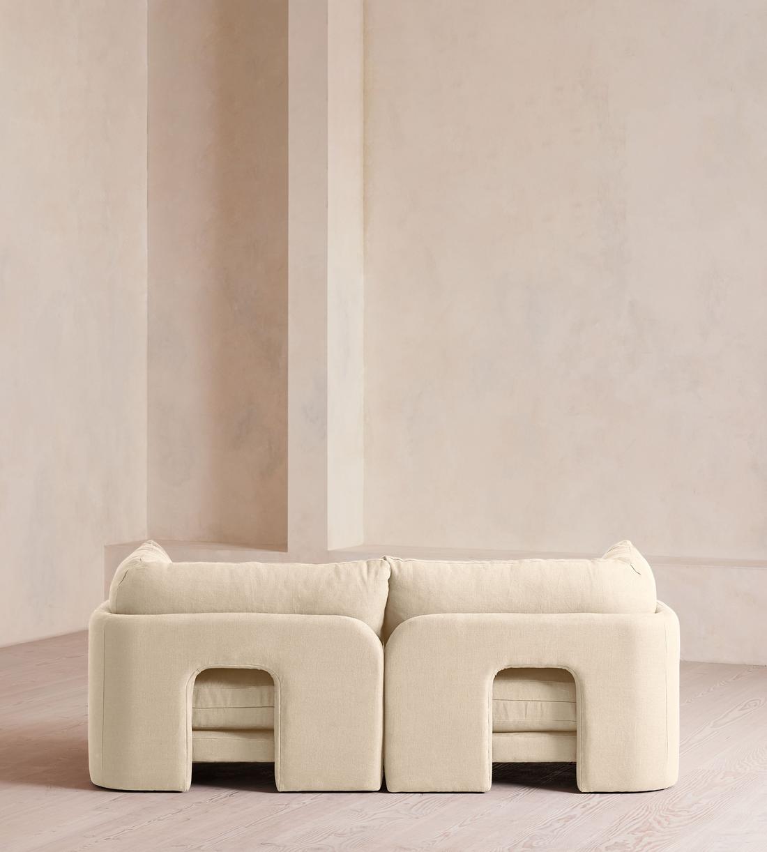 Odell Sectional Sofa - Three Seater - Linen - Bisque - US - Images - Image 4
