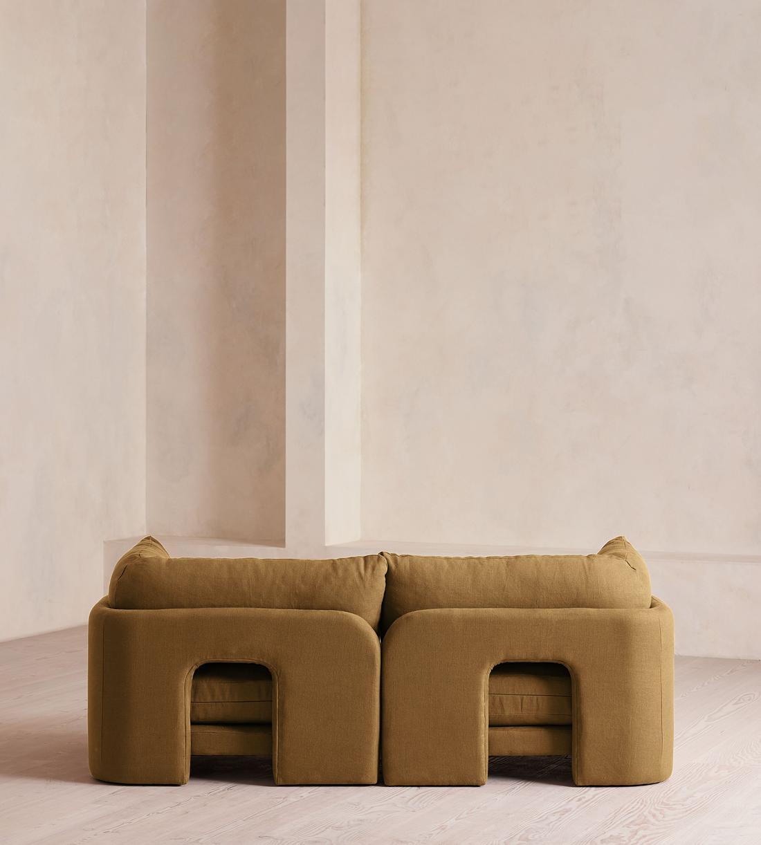 Odell Deeper Sit Modular Sofa - Three Seater - Linen - Ochre - Images - Image 4
