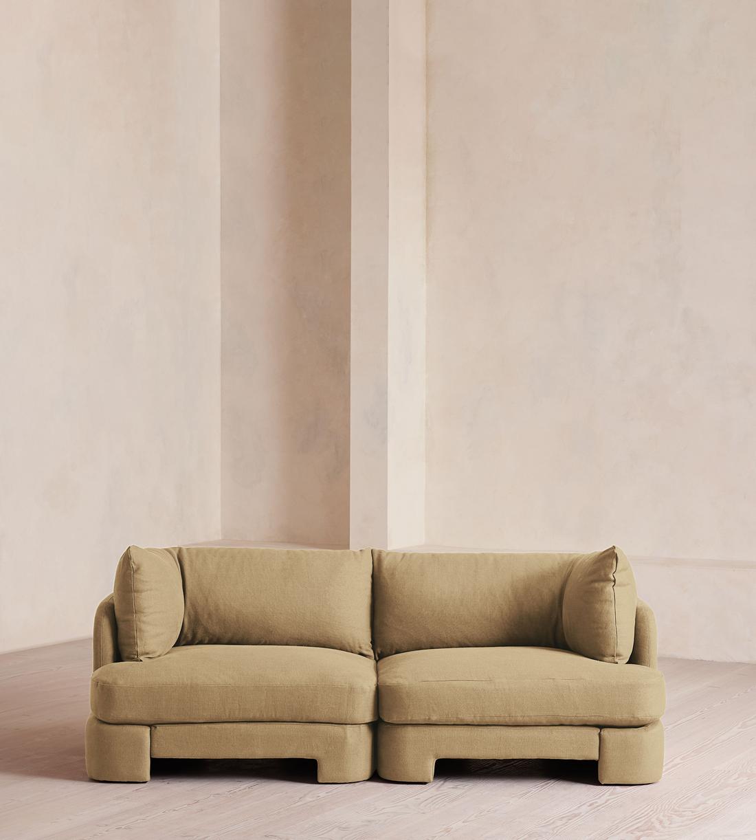 Odell Modular Sofa - Three Seater - Linen - Wheat - Listing - Image 1