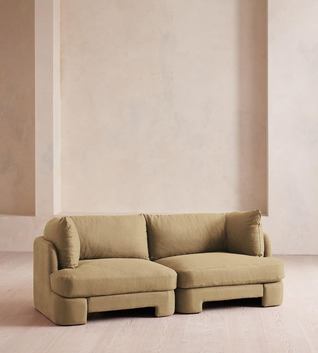 Odell Modular Sofa - Three Seater - Linen - Wheat - Listing - Image 2