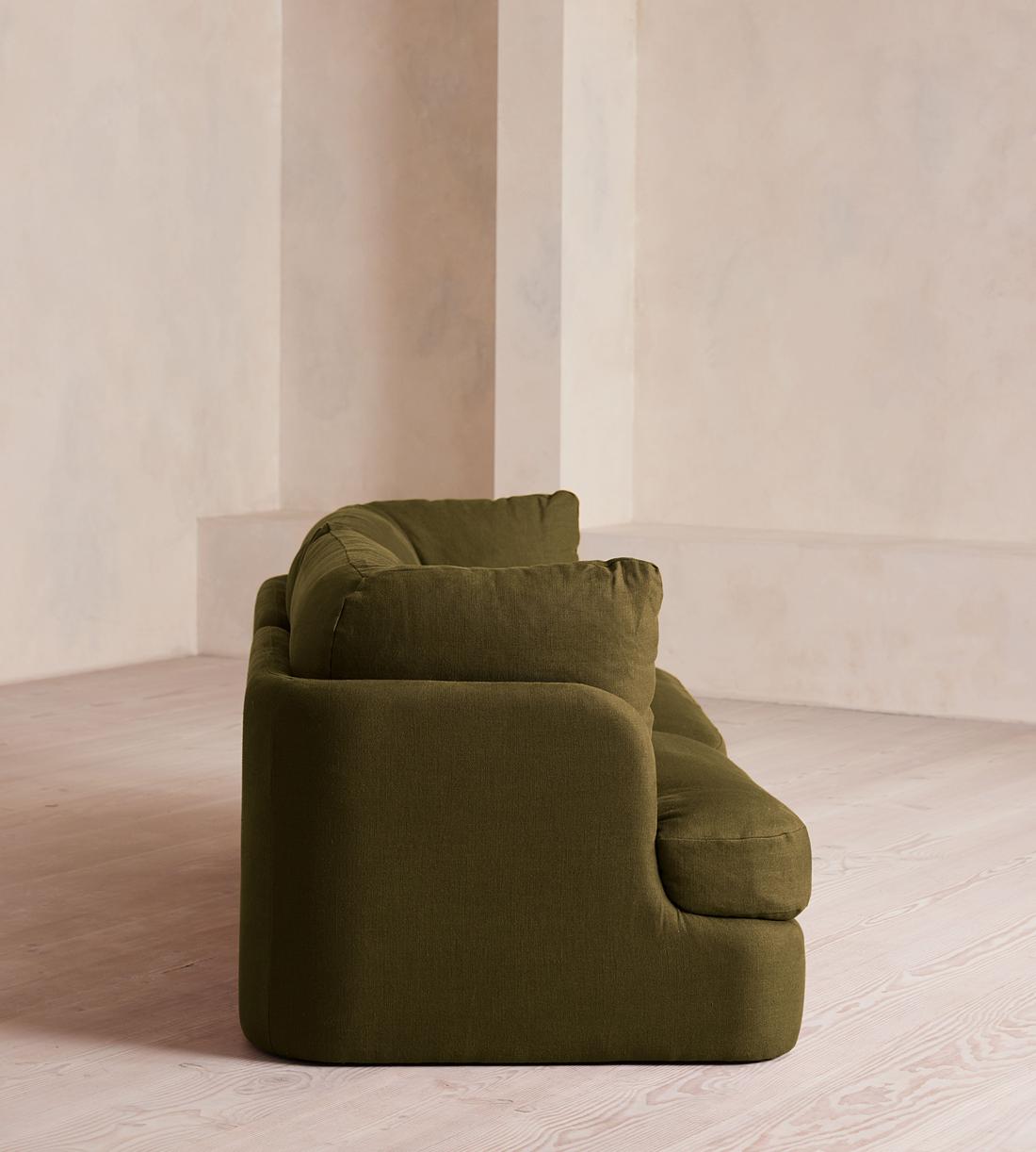 Odell Modular Sofa - Three Seater - Linen - Olive - Images - Image 3