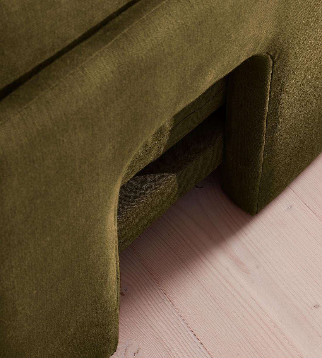 Odell Modular Sofa - Three Seater - Linen - Olive - Images - Image 5