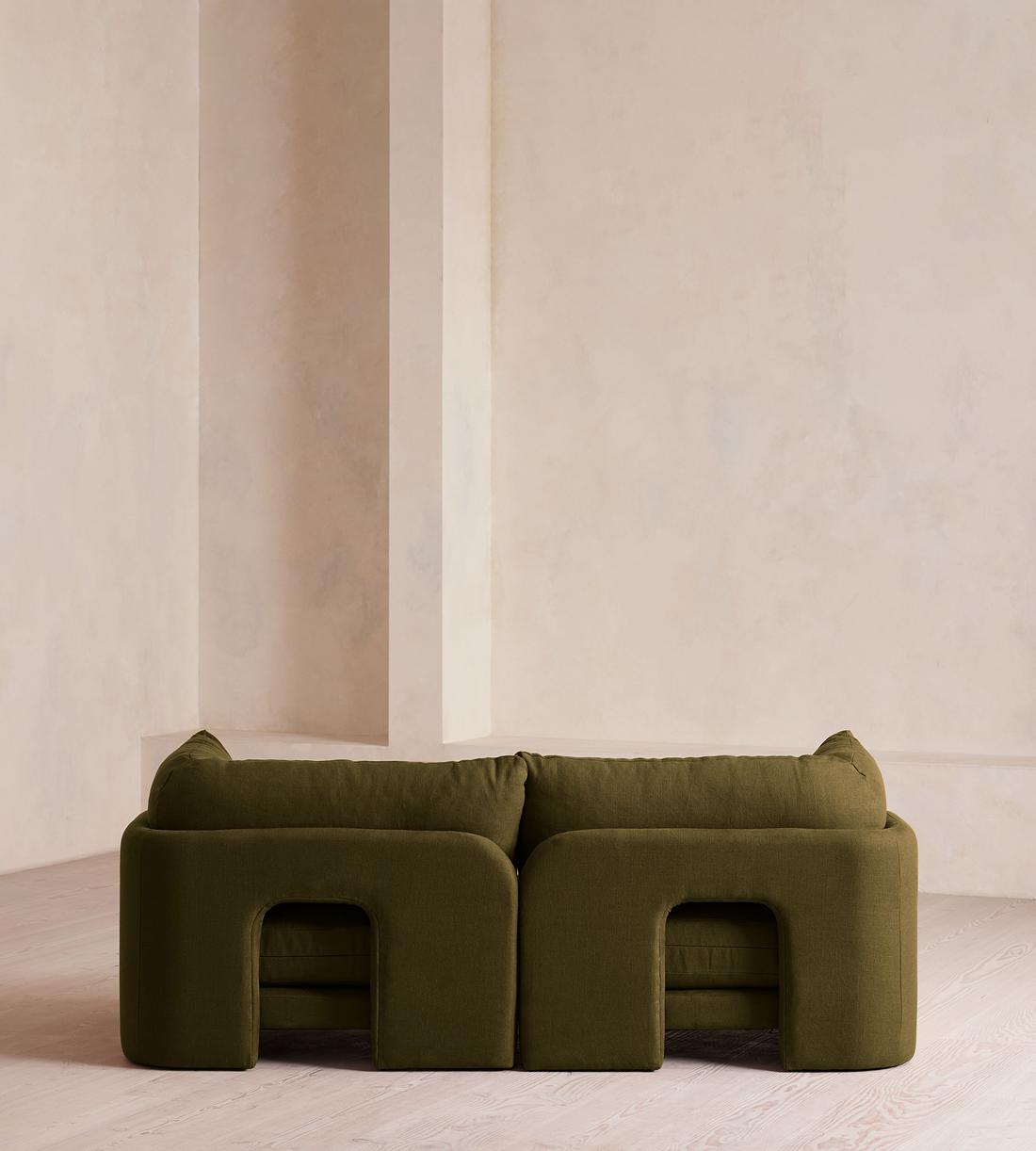 Odell Sectional Sofa - Three Seater - Linen - Olive - US - Images - Image 4