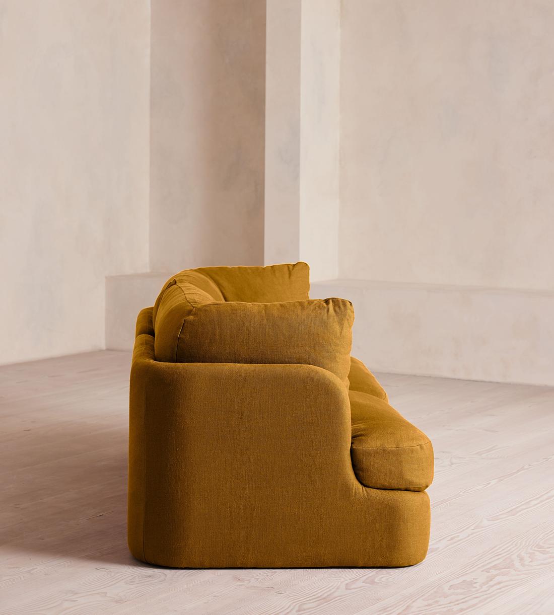 Odell Modular Sofa - Three Seater - Linen - Turmeric - UK - Images - Image 3