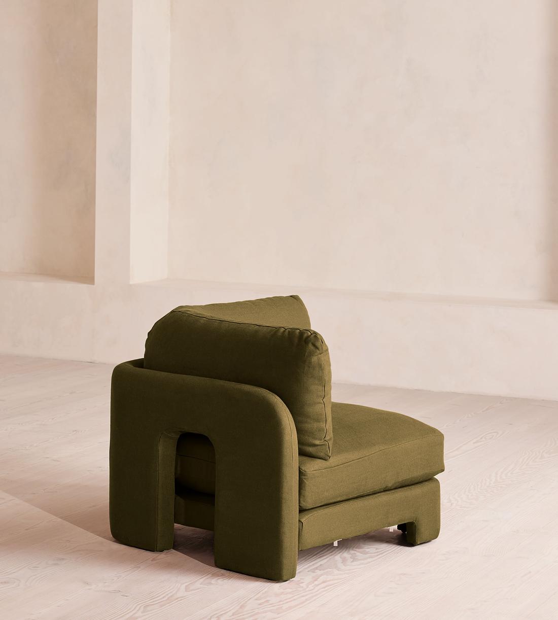 Odell Modular Sofa - Corner Module - Linen - Olive - Image 9