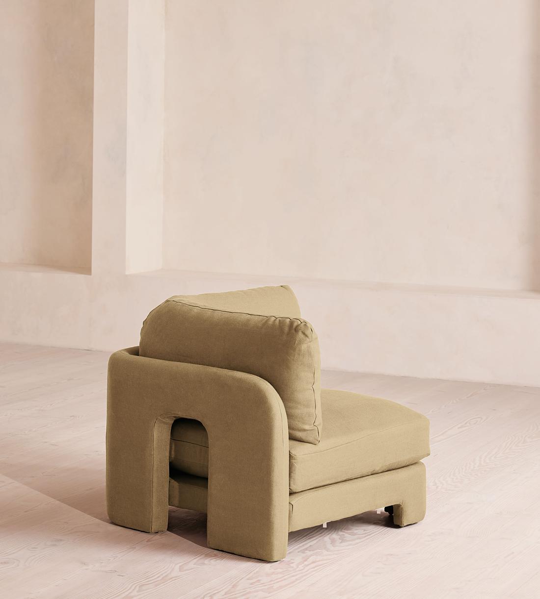 Odell Modular Sofa - Corner Module - Linen - Wheat - Image 9