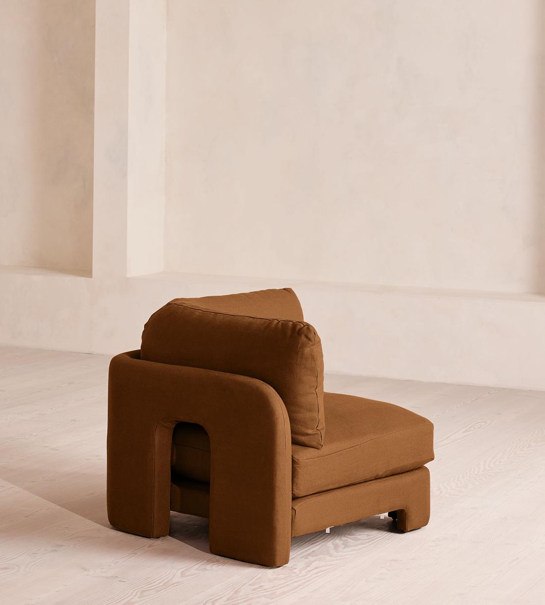 Odell Deeper Sit Sectional Sofa - Corner Module - Linen - Terracotta - US - Image 9