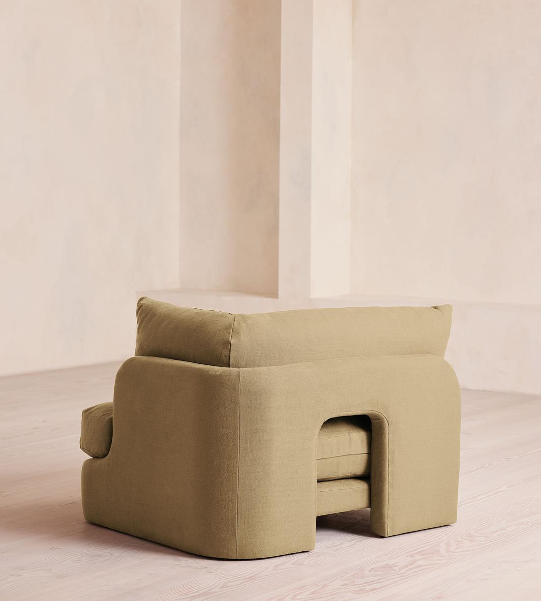 Odell Deeper Sit Sectional Sofa - Right Arm Module - Linen - Wheat - US - Image 9